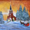 Church with Red Sky